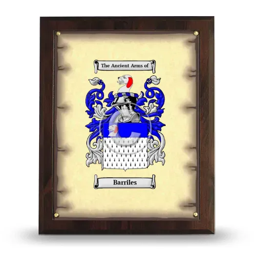 Barriles Coat of Arms Plaque
