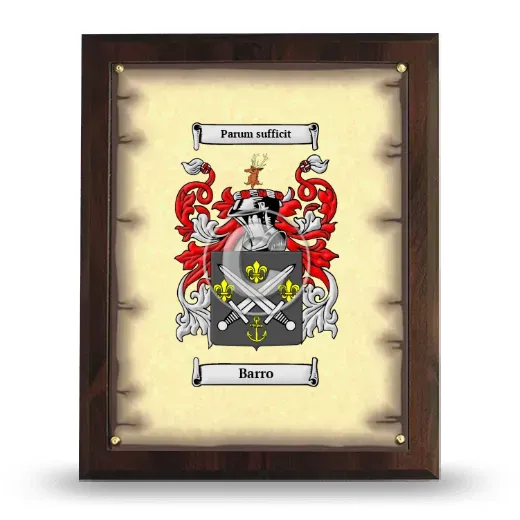 Barro Coat of Arms Plaque