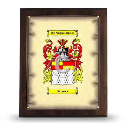 Barrock Coat of Arms Plaque