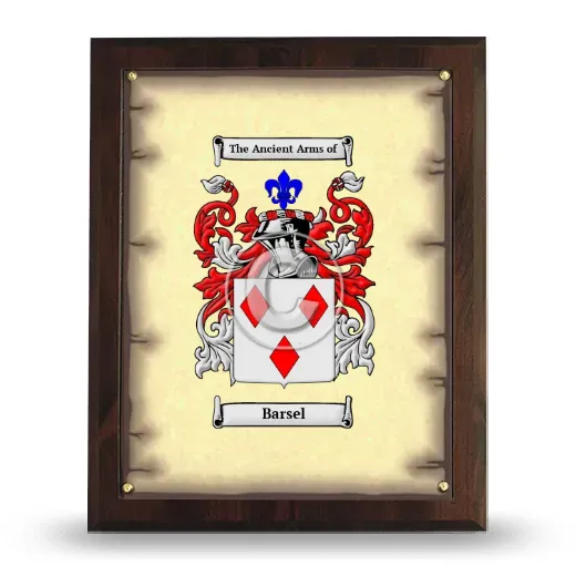 Barsel Coat of Arms Plaque