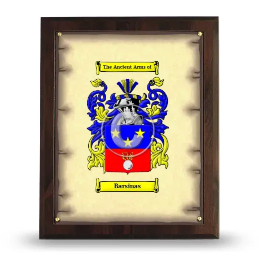 Barsinas Coat of Arms Plaque