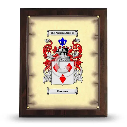Barson Coat of Arms Plaque