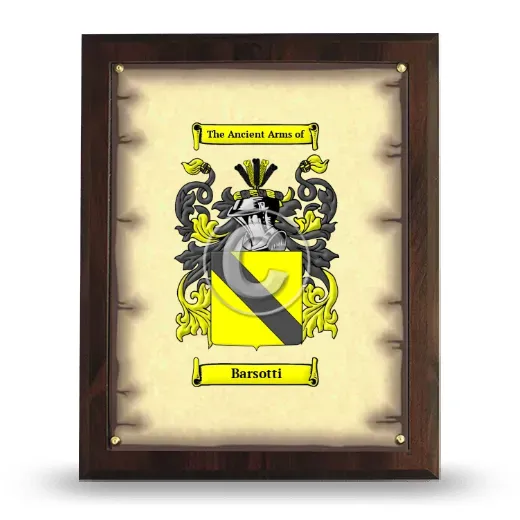 Barsotti Coat of Arms Plaque