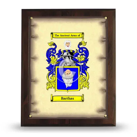 Barthas Coat of Arms Plaque