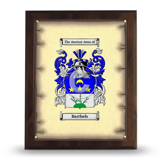 Barthels Coat of Arms Plaque