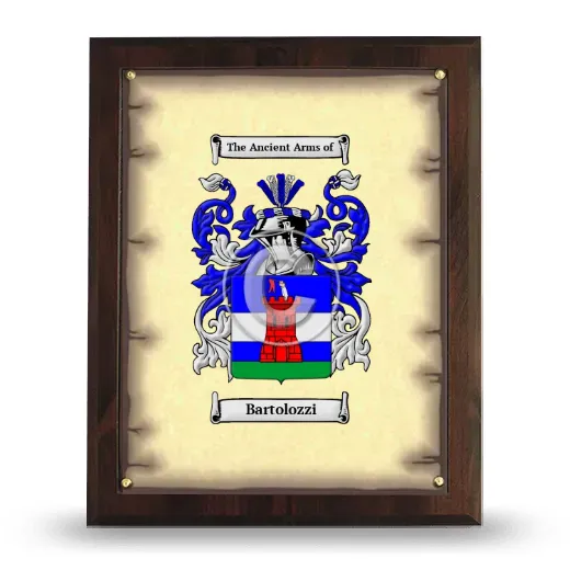 Bartolozzi Coat of Arms Plaque