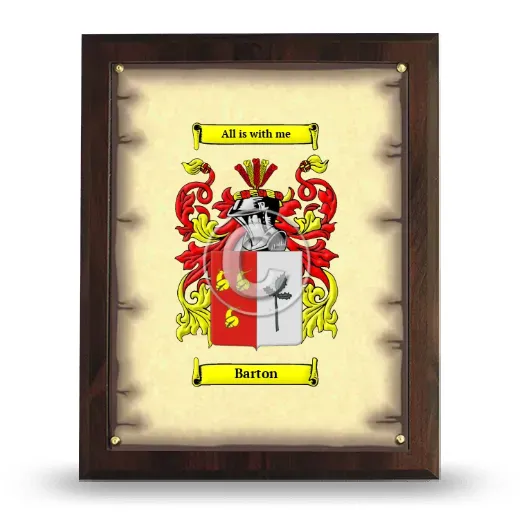 Barton Coat of Arms Plaque
