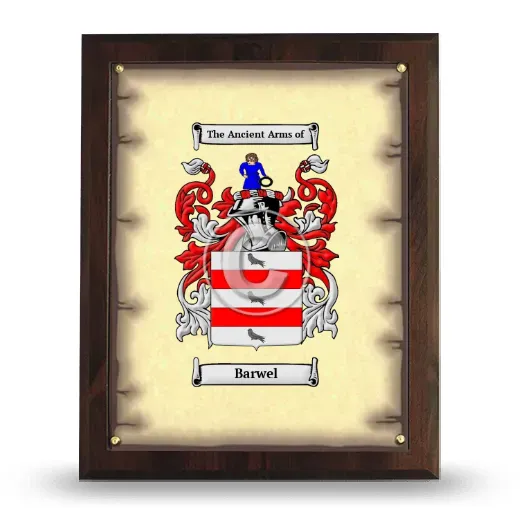 Barwel Coat of Arms Plaque