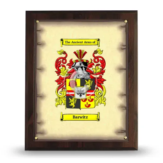 Barwitz Coat of Arms Plaque