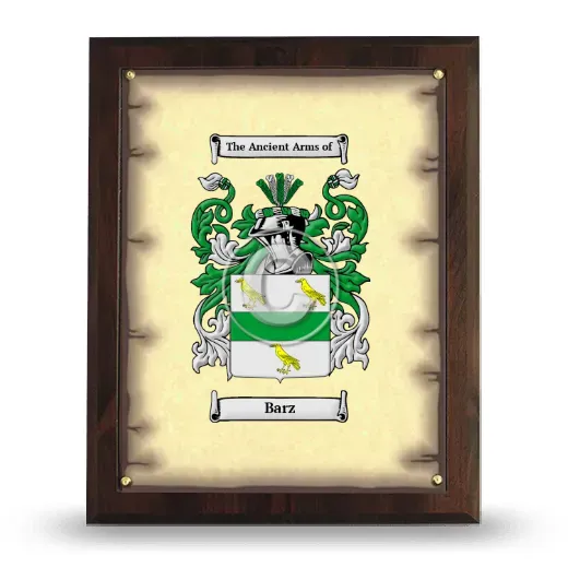 Barz Coat of Arms Plaque