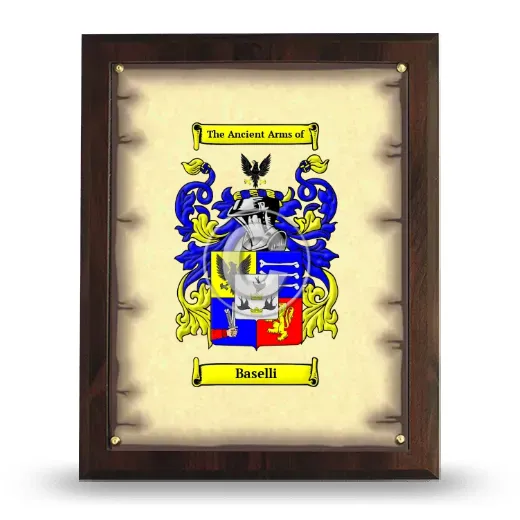 Baselli Coat of Arms Plaque