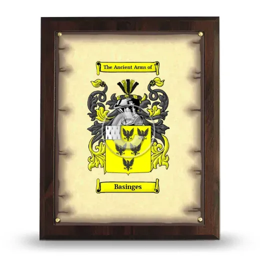Basinges Coat of Arms Plaque