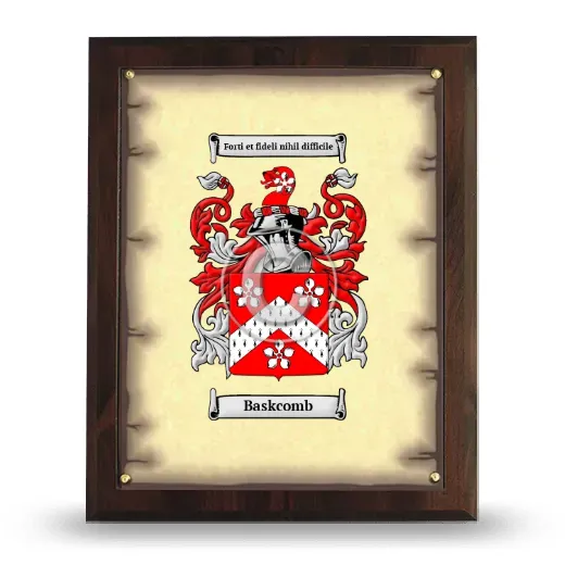 Baskcomb Coat of Arms Plaque