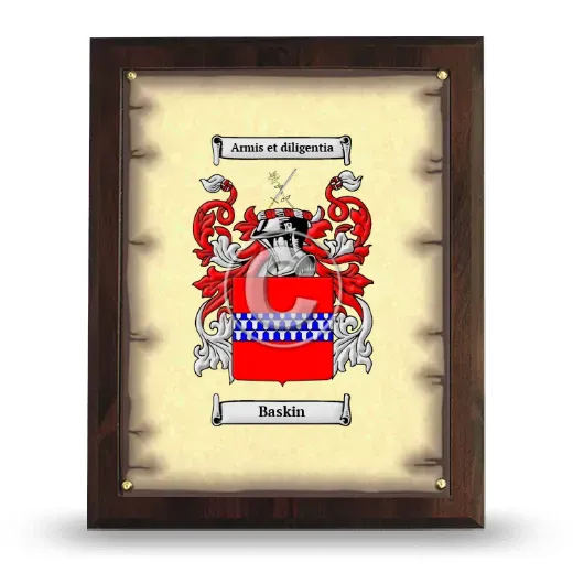 Baskin Coat of Arms Plaque