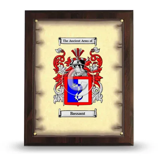 Bassant Coat of Arms Plaque