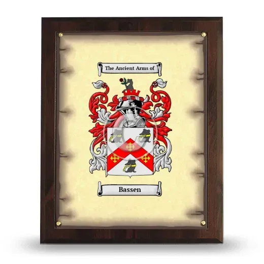 Bassen Coat of Arms Plaque