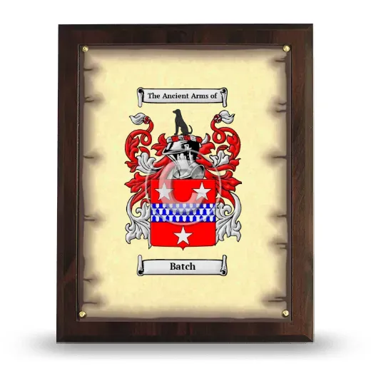 Batch Coat of Arms Plaque