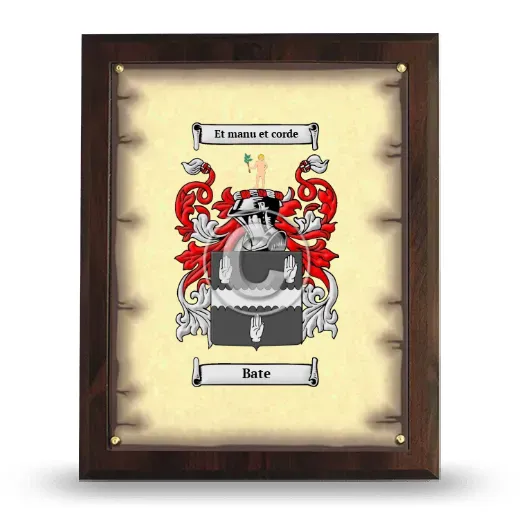 Bate Coat of Arms Plaque