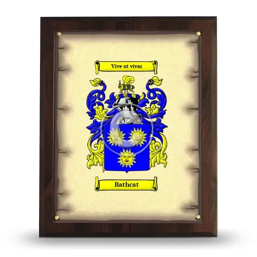 Bathcat Coat of Arms Plaque