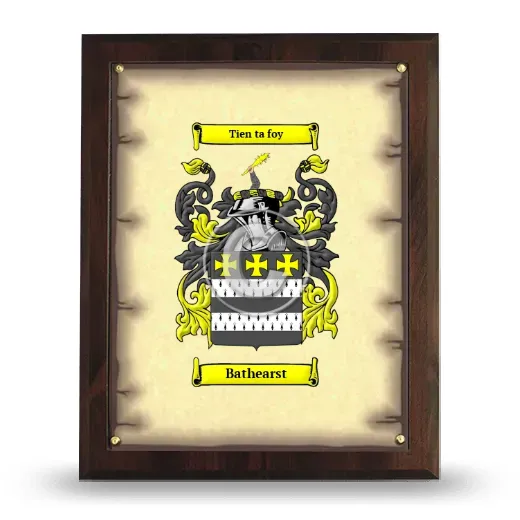 Bathearst Coat of Arms Plaque
