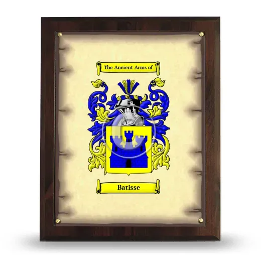 Batisse Coat of Arms Plaque