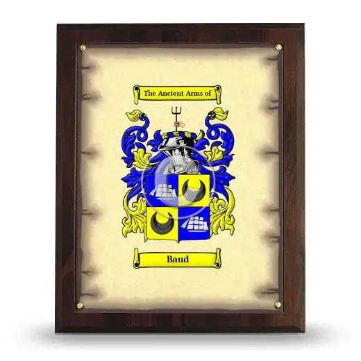 Baud Coat of Arms Plaque