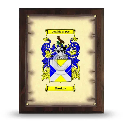 Baukus Coat of Arms Plaque
