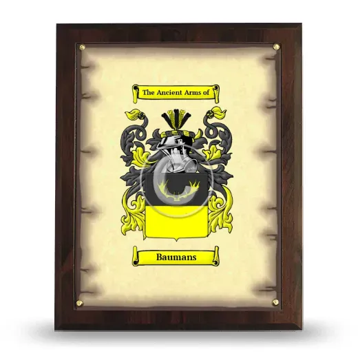 Baumans Coat of Arms Plaque