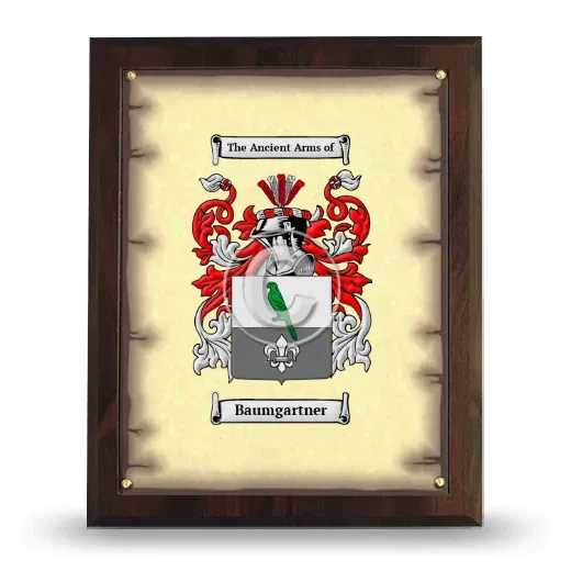 Baumgartner Coat of Arms Plaque