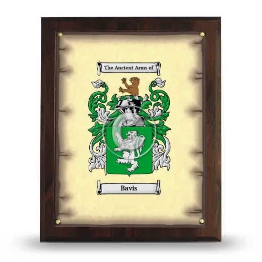 Bavis Coat of Arms Plaque