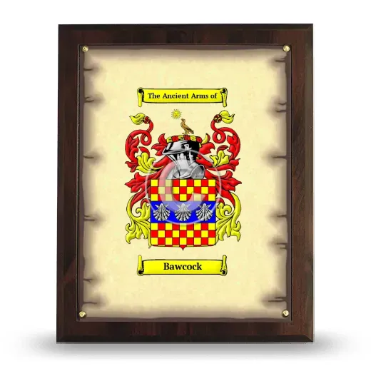 Bawcock Coat of Arms Plaque