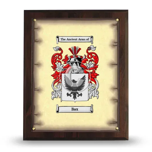 Bax Coat of Arms Plaque