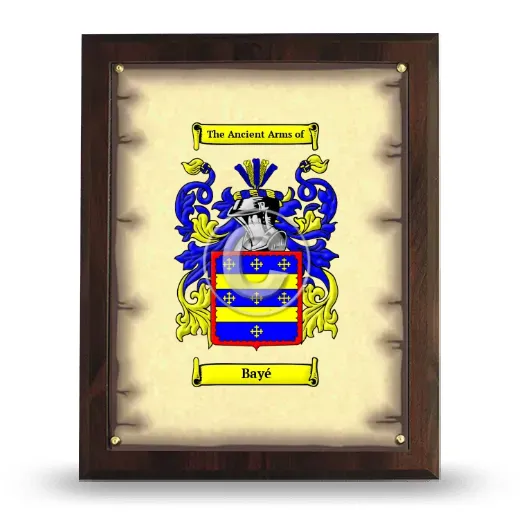 Bayé Coat of Arms Plaque