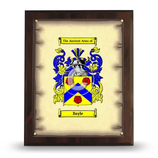 Bayle Coat of Arms Plaque