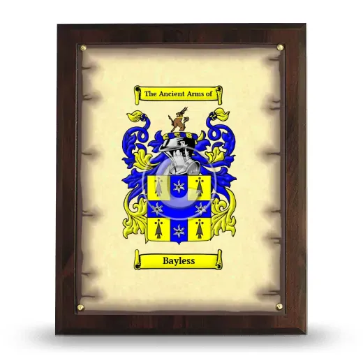 Bayless Coat of Arms Plaque