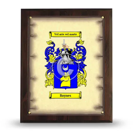 Baynes Coat of Arms Plaque