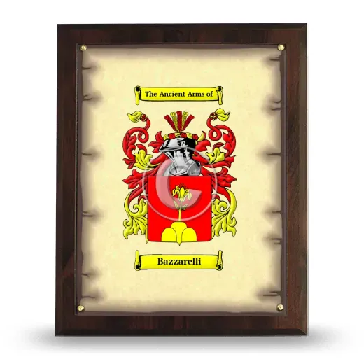 Bazzarelli Coat of Arms Plaque