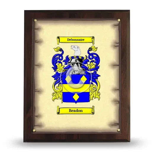 Beadon Coat of Arms Plaque
