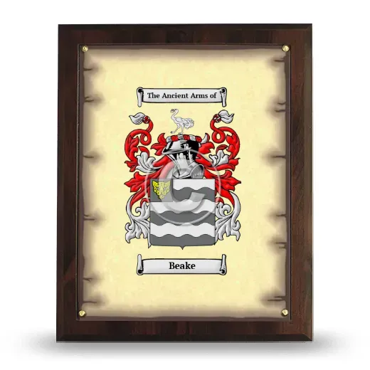 Beake Coat of Arms Plaque