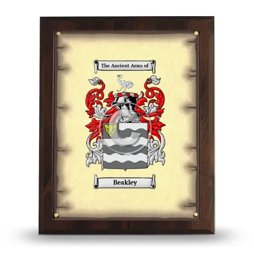 Beakley Coat of Arms Plaque