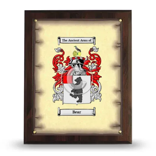 Bear Coat of Arms Plaque