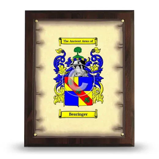 Bearinger Coat of Arms Plaque