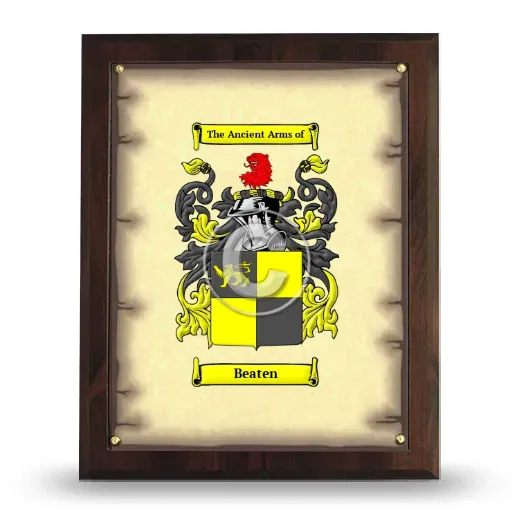Beaten Coat of Arms Plaque