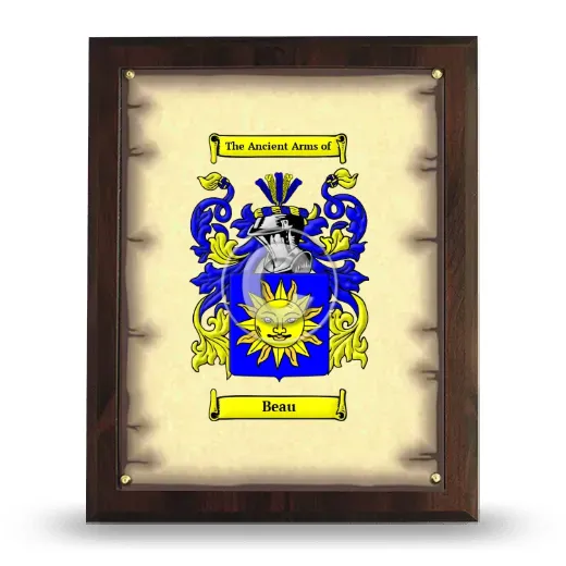 Beau Coat of Arms Plaque
