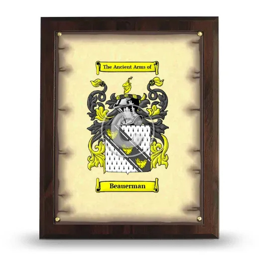 Beauerman Coat of Arms Plaque