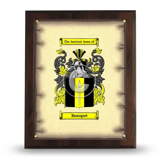Beaupré Coat of Arms Plaque