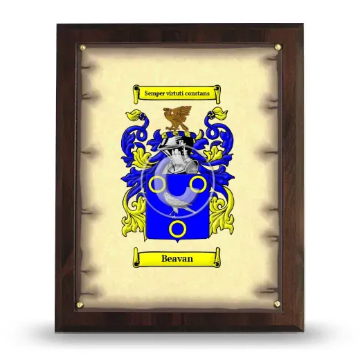 Beavan Coat of Arms Plaque