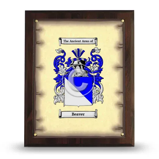 Beaver Coat of Arms Plaque