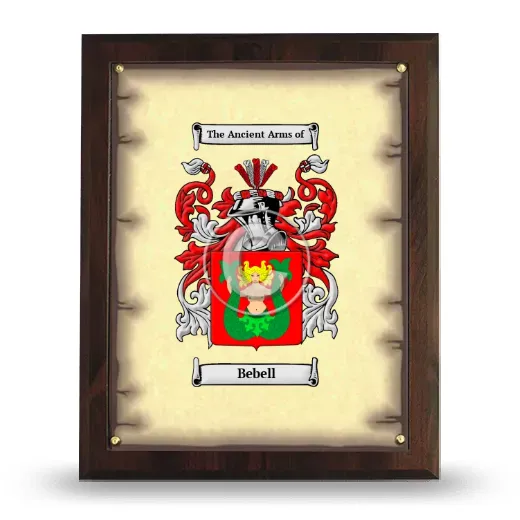 Bebell Coat of Arms Plaque