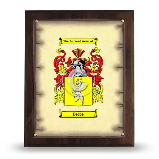 Becce Coat of Arms Plaque